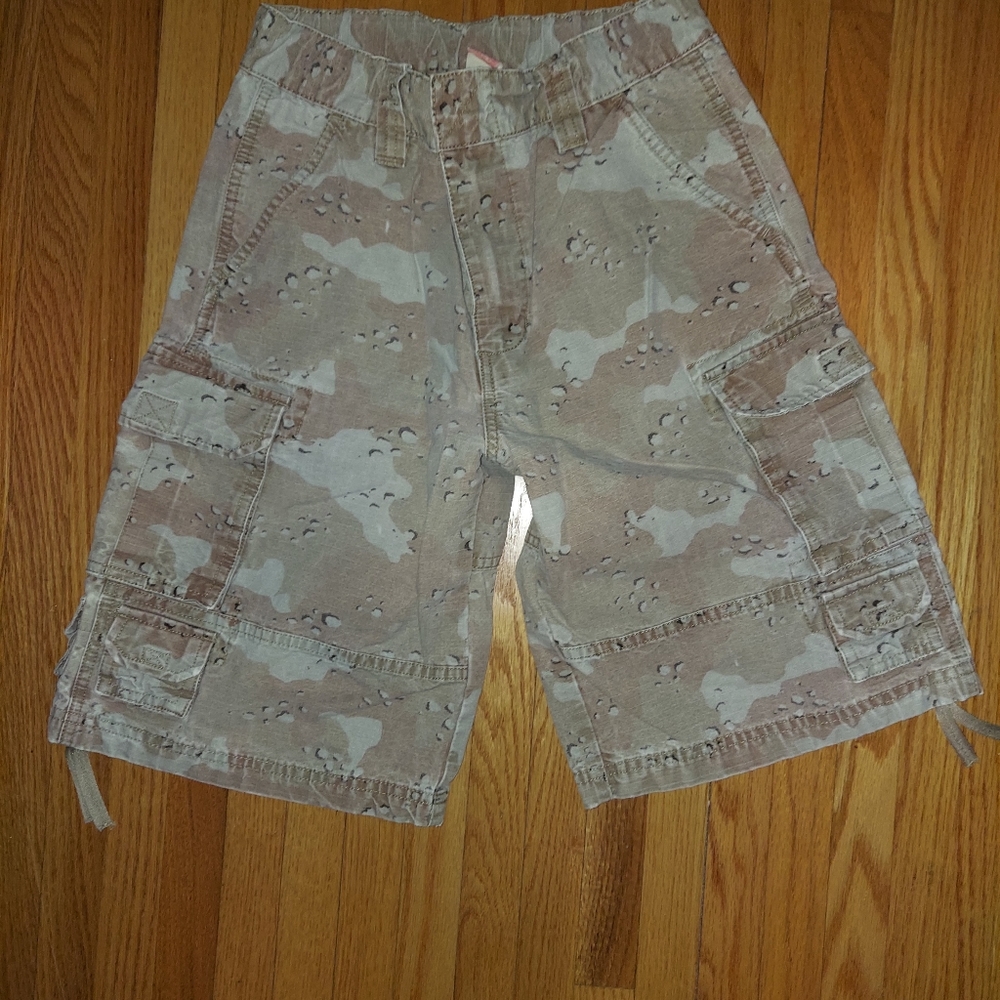 Cargo Supply Boys Desert Cargo Camouflage Shorts